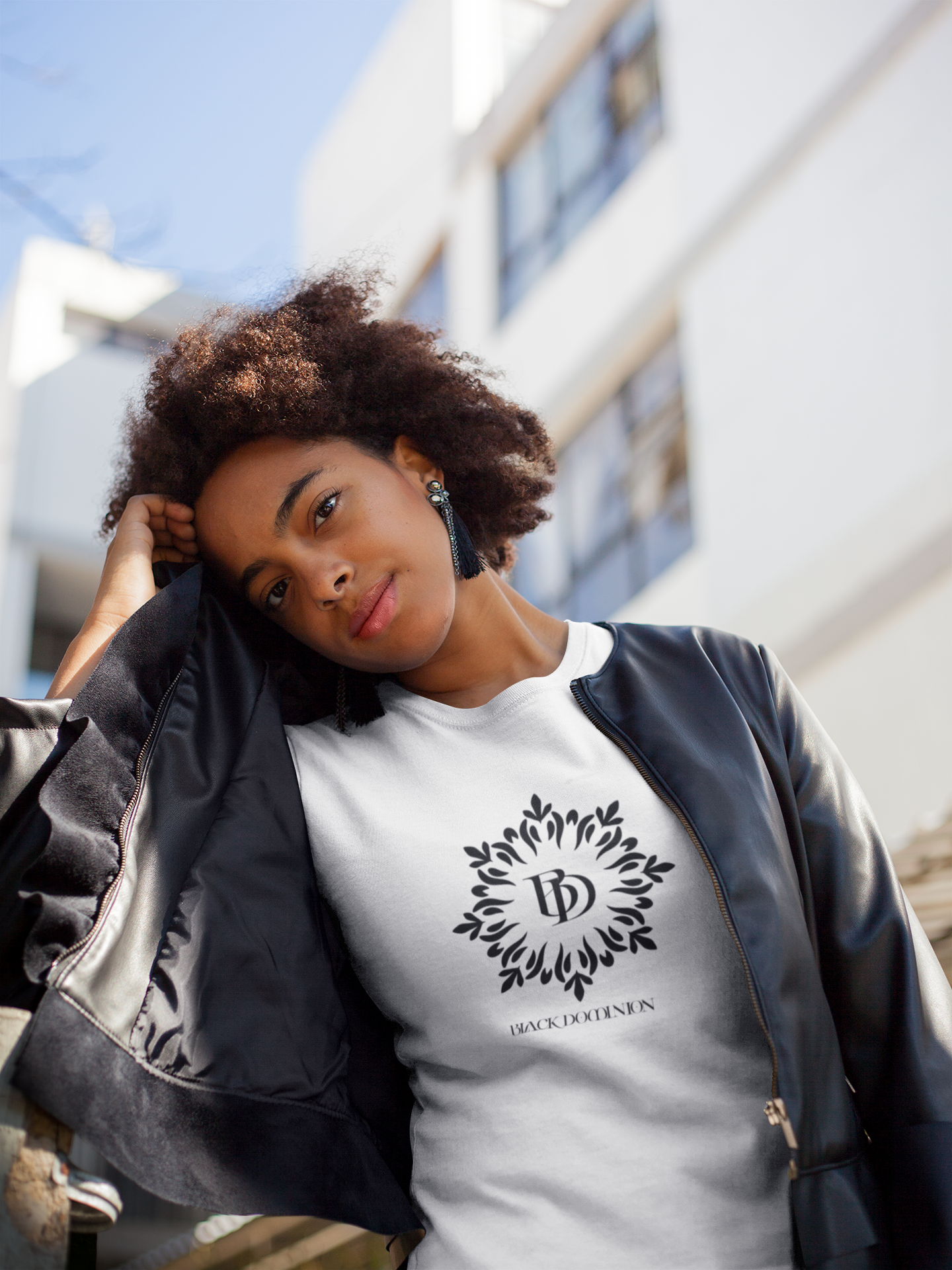 Black Dominion White Short Sleeve T-Shirt