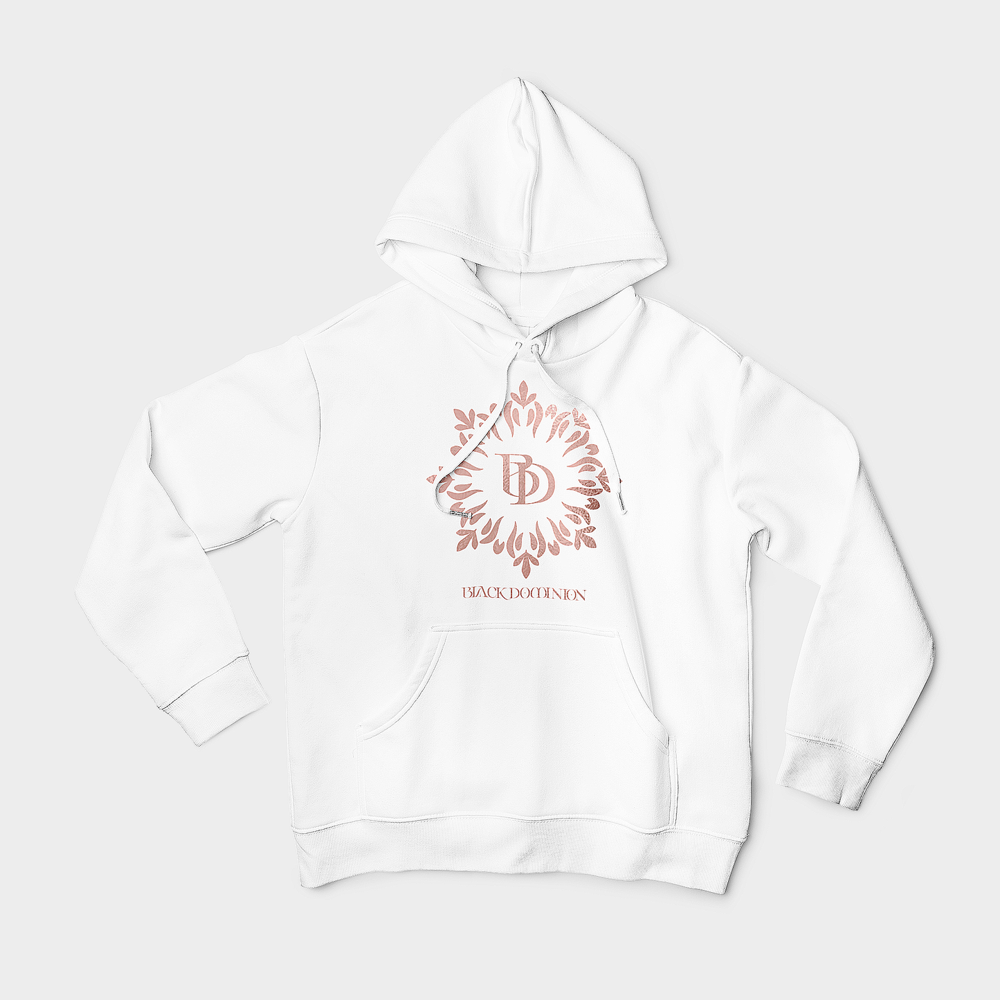 Black Dominion White Pullover Hoodie