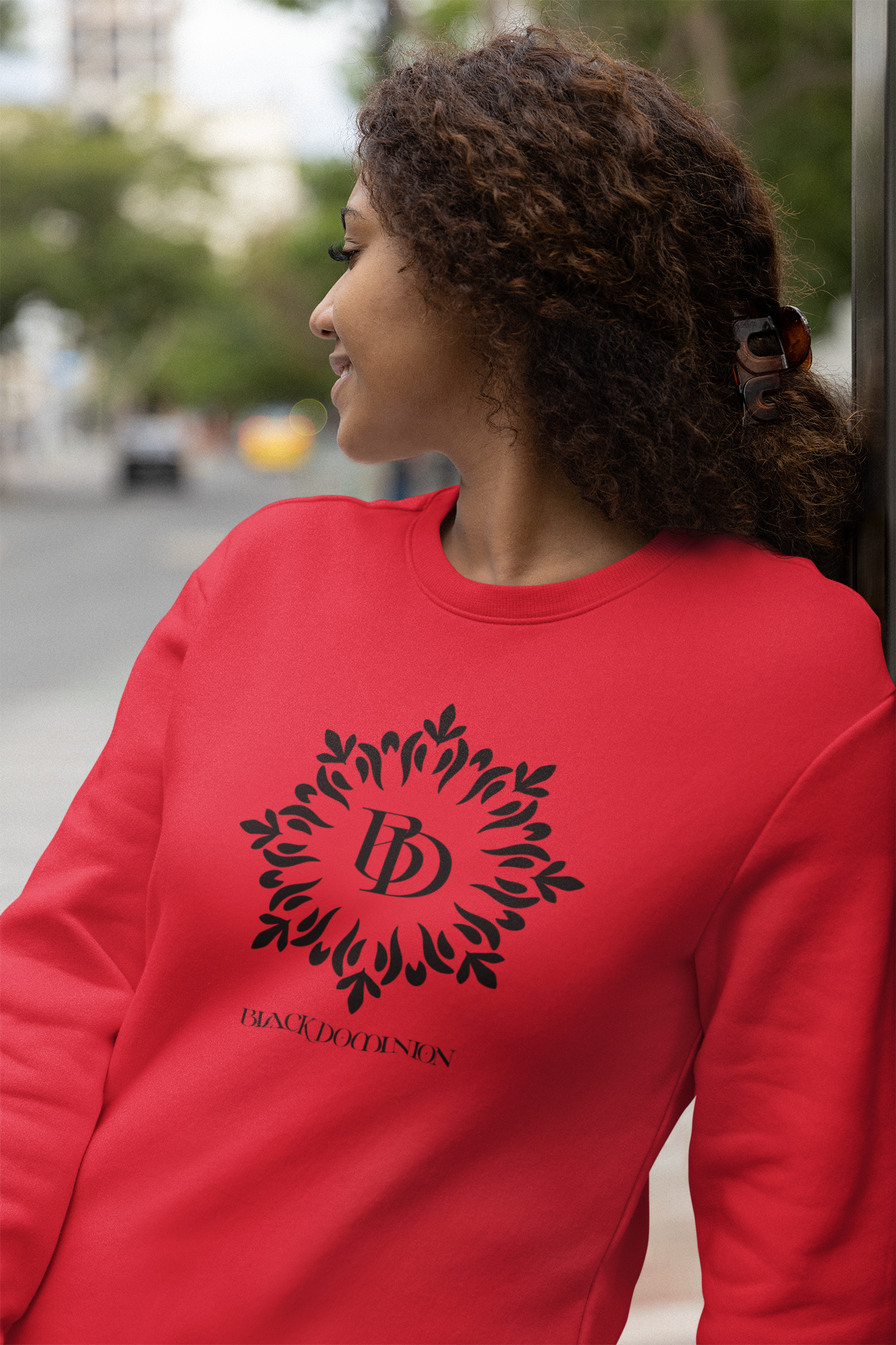 Black Dominion Red Crew Neck