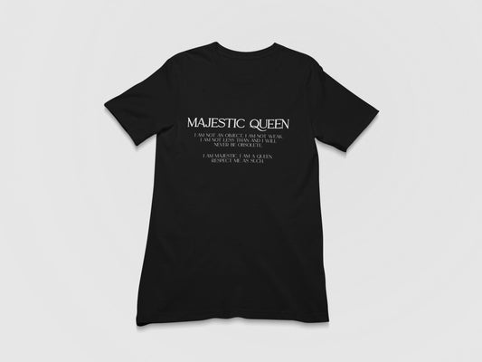 Majestic Queen Black Short Sleeve T-Shirt