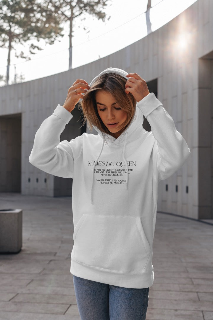 Majestic Queen White Pullover Hoodie