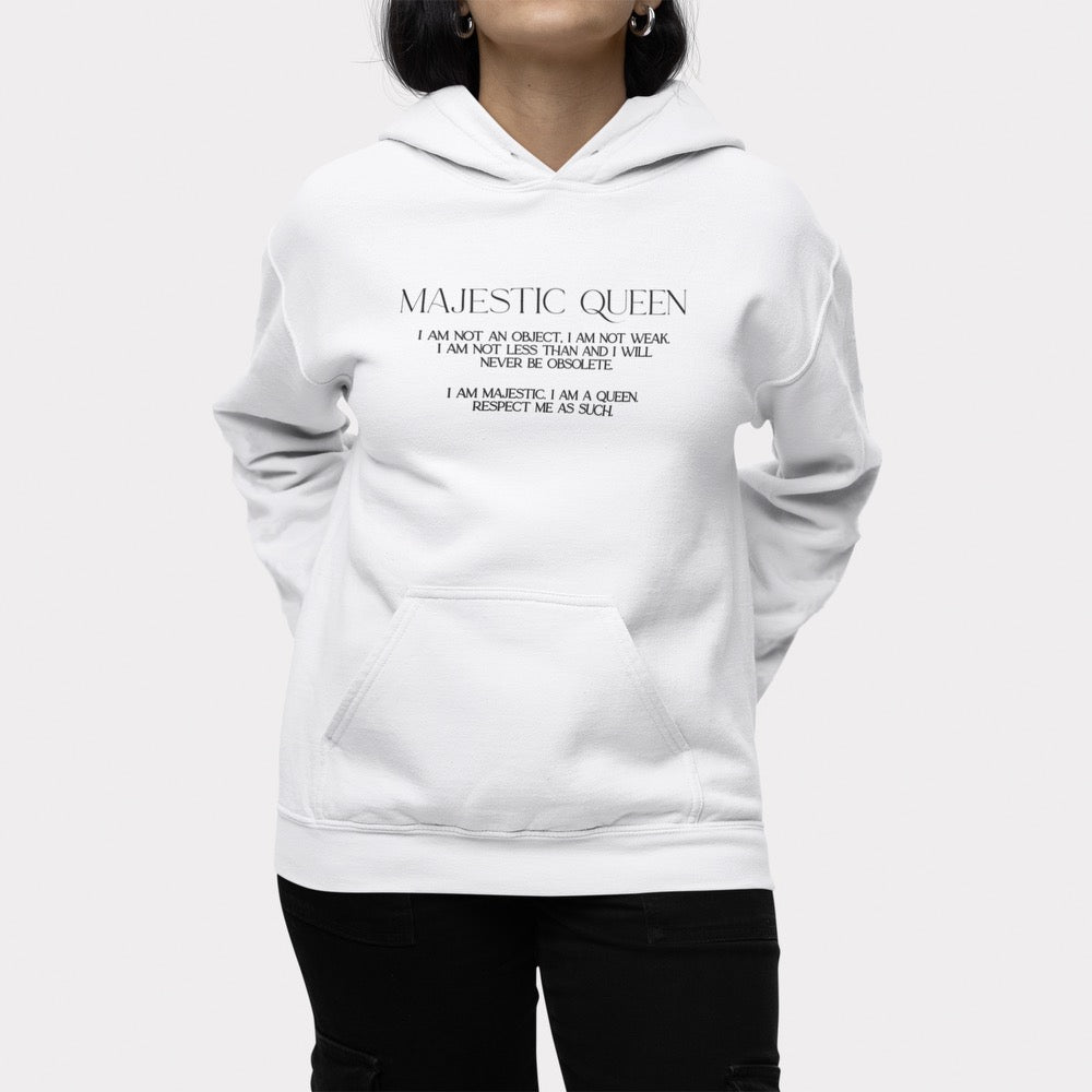 Majestic Queen White Pullover Hoodie