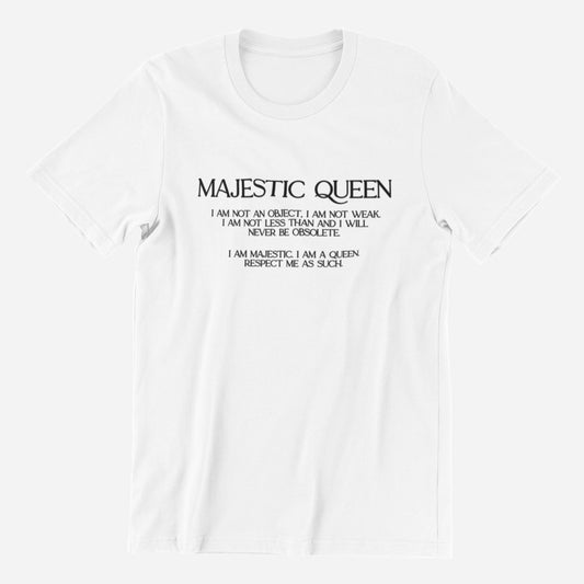 Majestic Queen White Short Sleeve T-Shirt