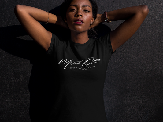 Majestic Queen Redefined Black Short Sleeve T-Shirt