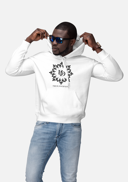 Black Dominion White Pullover Hoodie